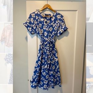 Who What Wear Floral Wrap Dress - Size S